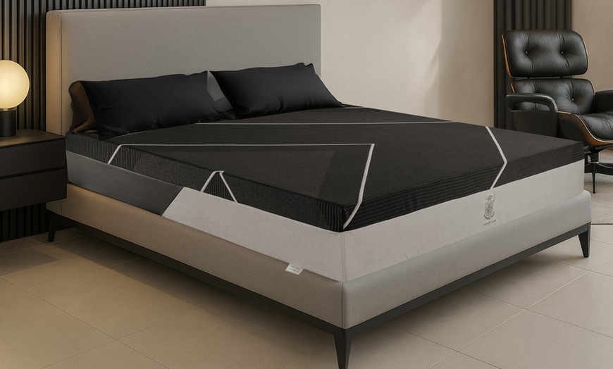 Image 1: Matelas hybride Sampur avec mousse mémoire gel + ressorts ensachés