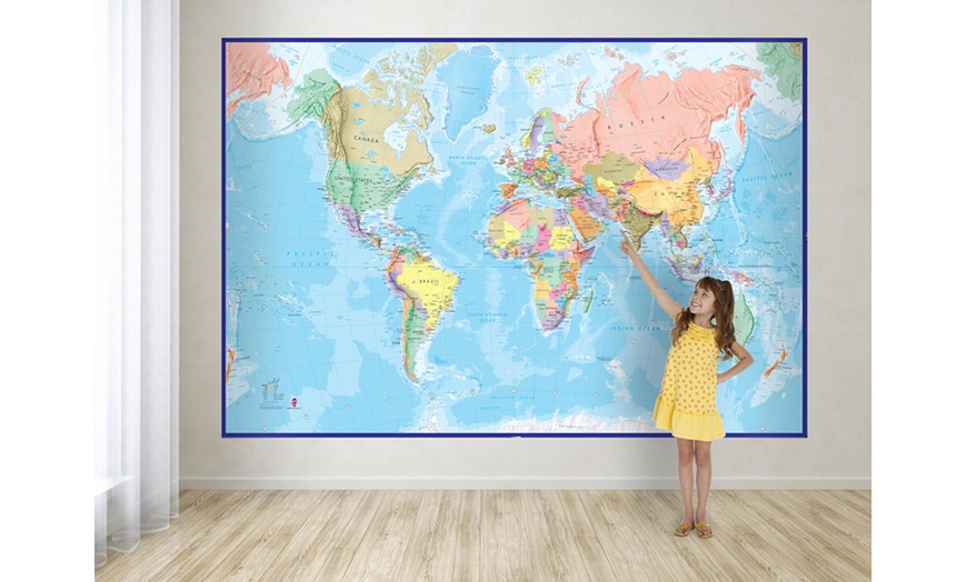 Image 3: Giant World Map Murals