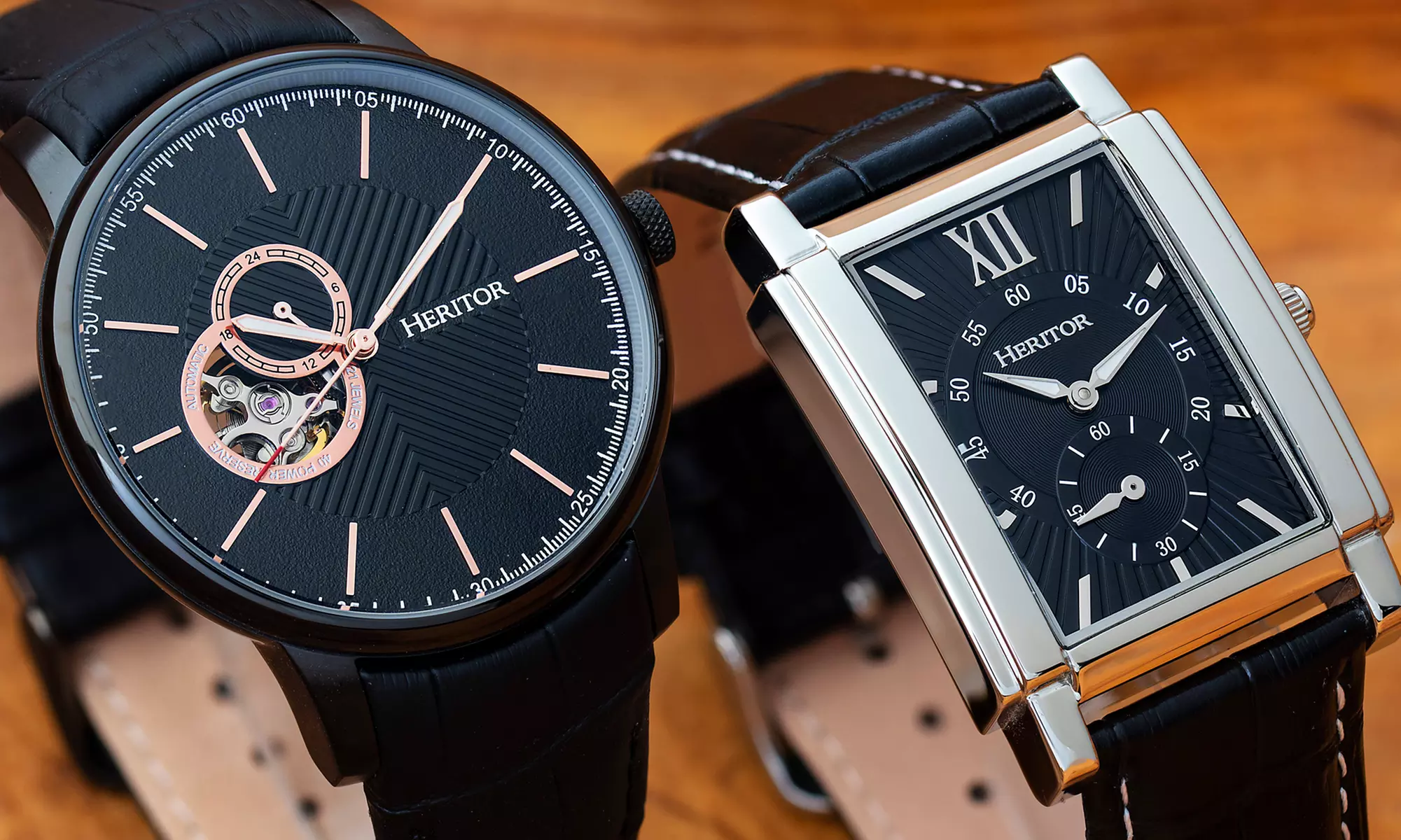 Montre Heritor Automatic Frederick ou Landon à bracelet en cuir - Primary Image