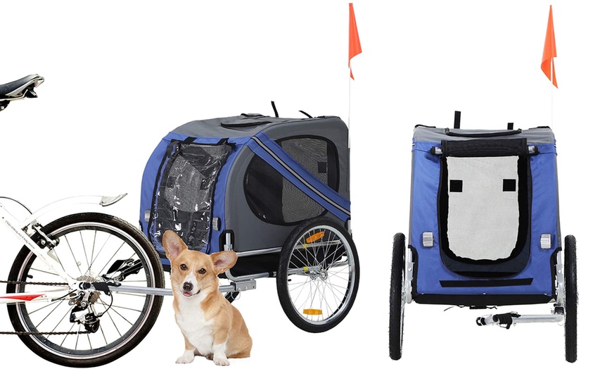 Image 8: PawHut Pet Bicycle Trailer