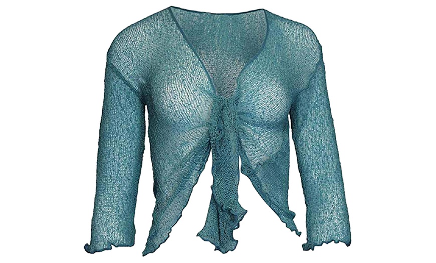 Image 24: Tie Front Lace Shrug