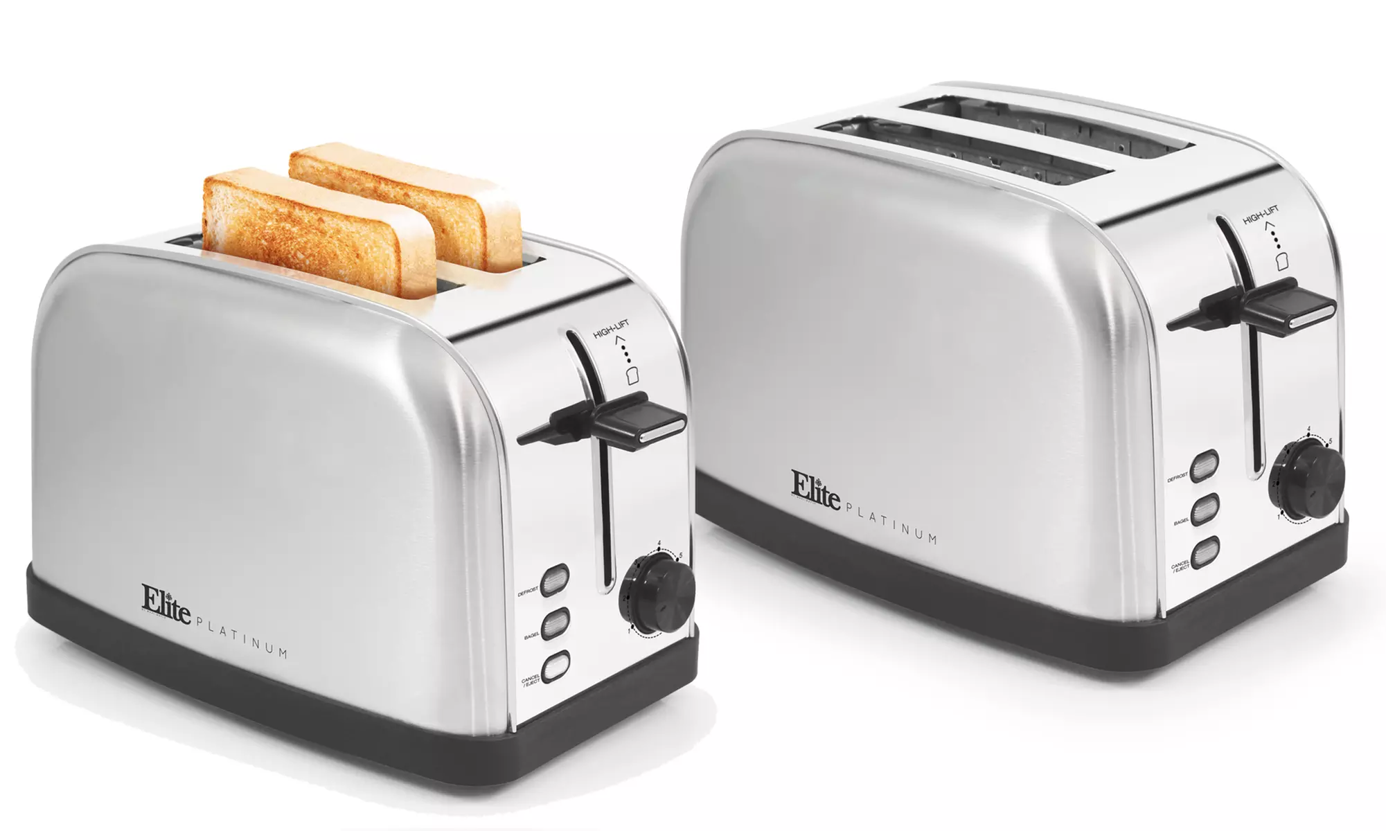 Elite Platinum Stainless Steel 2-Slice Toaster - Image 2