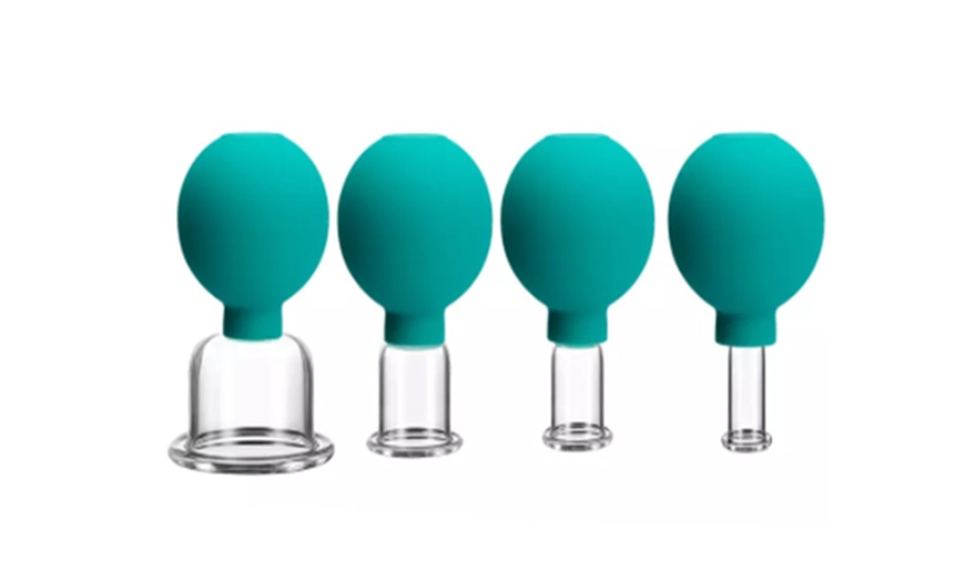 Image 3: Four-Piece Facial and Body Cupping Therapy Set