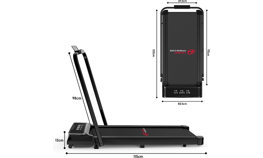 Image 7: Under Desk Treadmill with LED Display, Quiet Motor, Shock Absorption