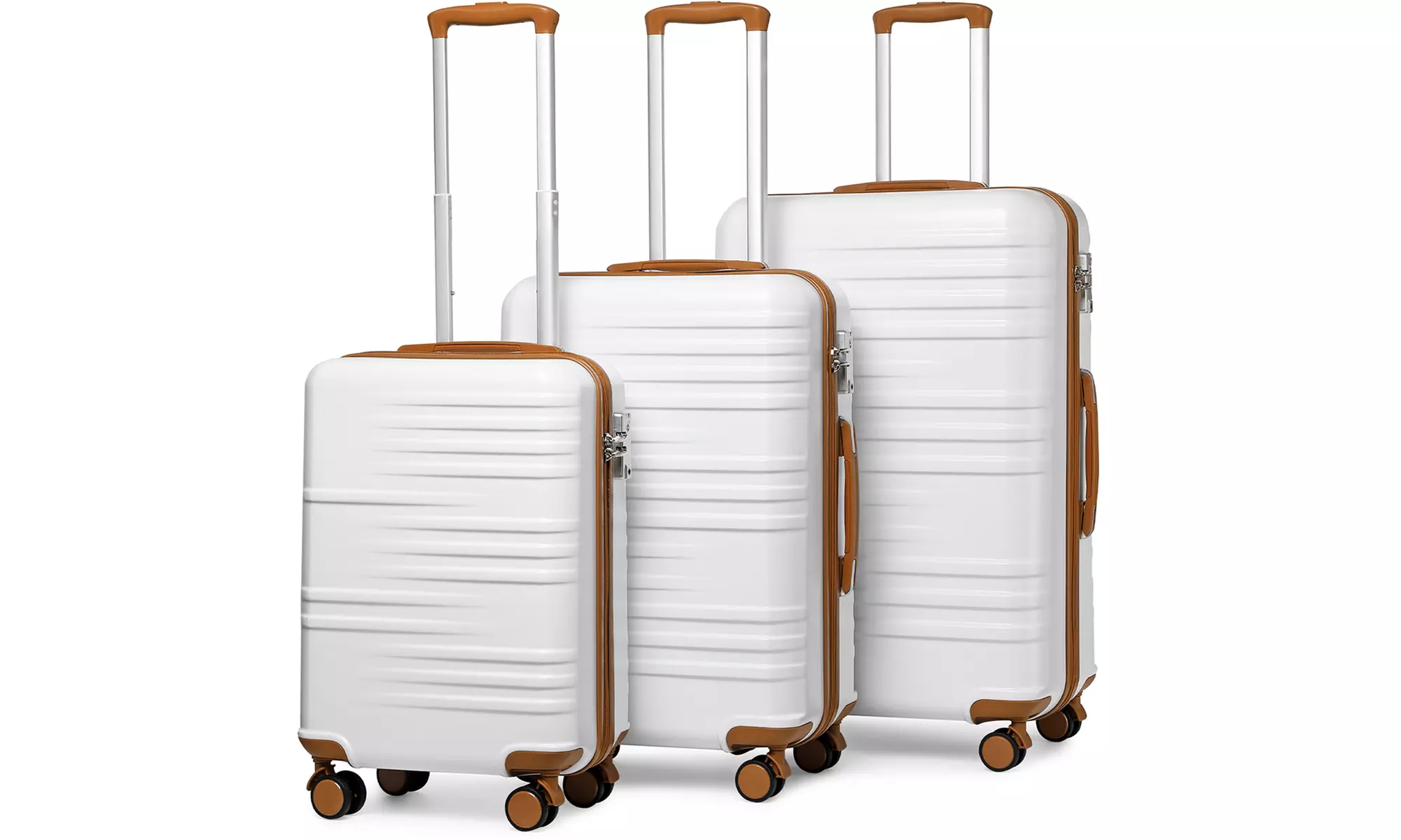 One- or Three-Piece British Traveller ABS Suitcase with Lock