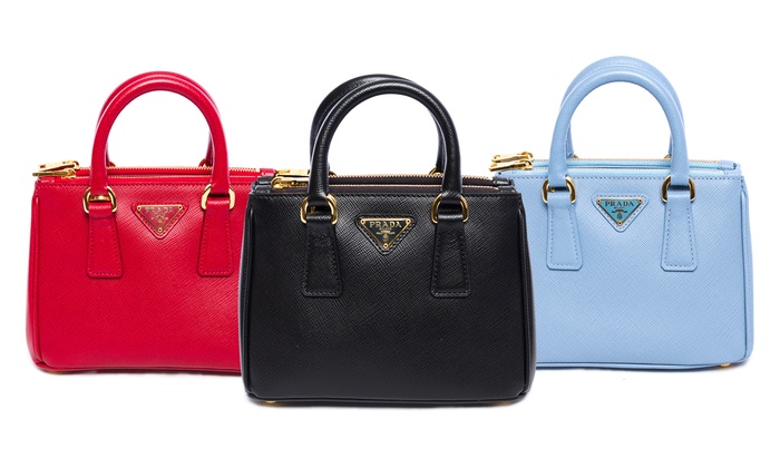 Prada Saffiano-Leather Handbag | Groupon Goods  