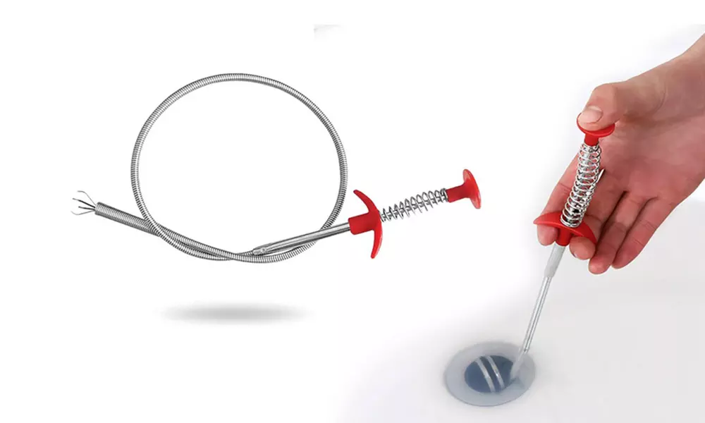 1 ou 2 nettoyeurs d'évier et de canalisation de trois mètres en acier inoxydable, livraison offerte - Primary Image