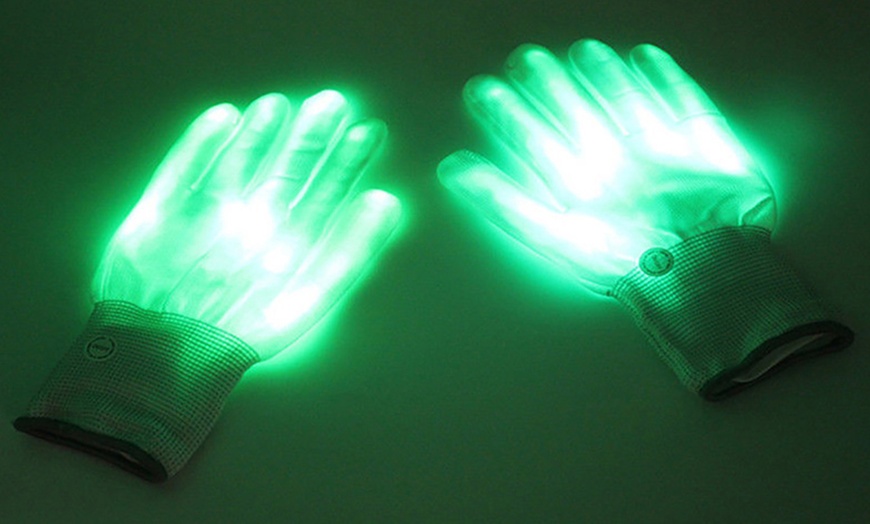 Image 3: Light up Skeleton Gloves 