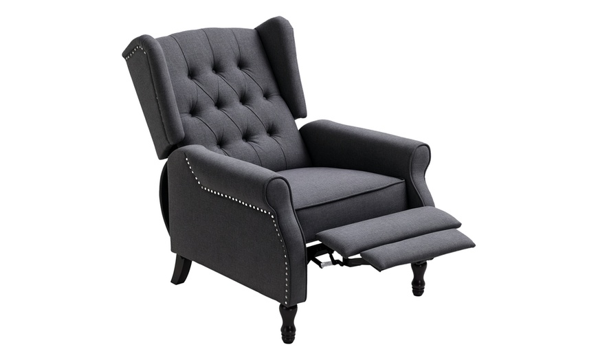 Image 2: HomCom Recliner Armchairs Electric Lift and Manual Recline Options 