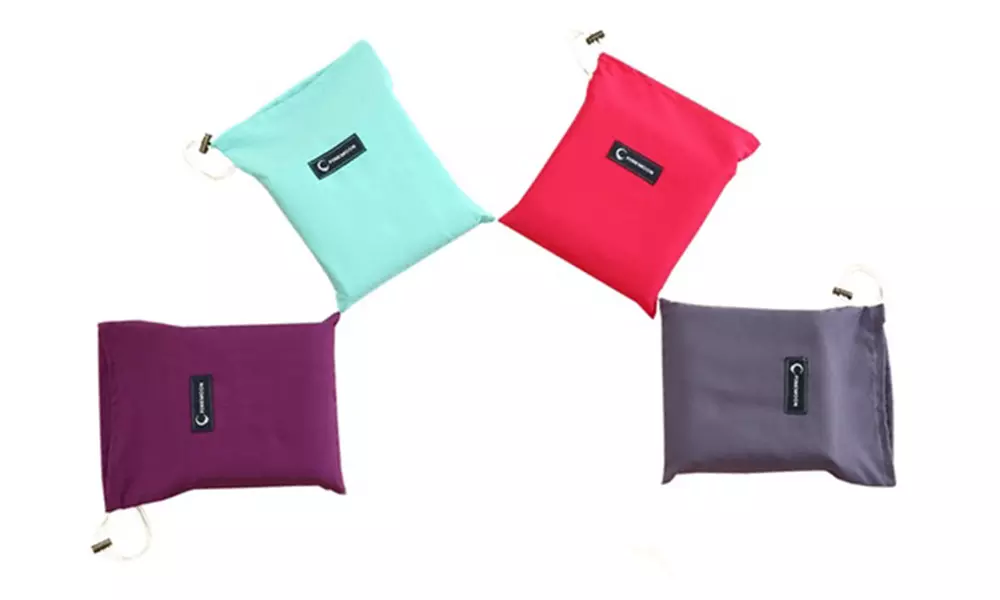 1 of 2 opvouwbare katoenen slaapzakken met geïntegreerd kussensloop