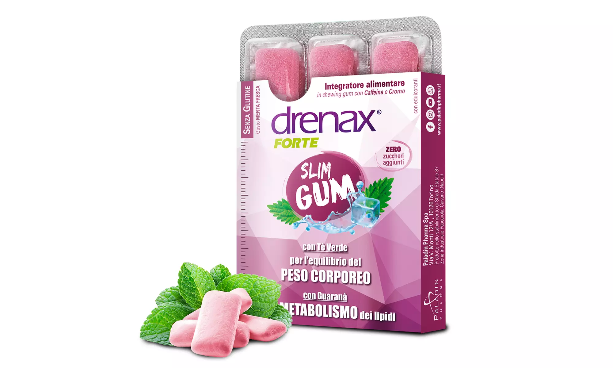 6, 12 o 18 confezioni di Drenax Slim chewing gum - Primary Image