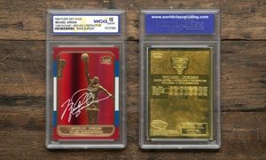 Michael Jordan1998 FLEER 23K Red PRIZM Refractor Rookie Design Signature GEM 10