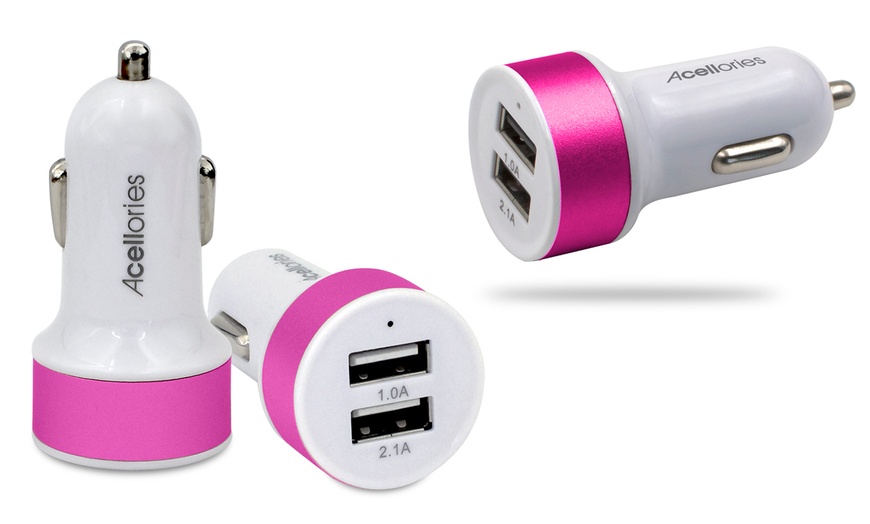 Image 6: 2 USB Car Chargers