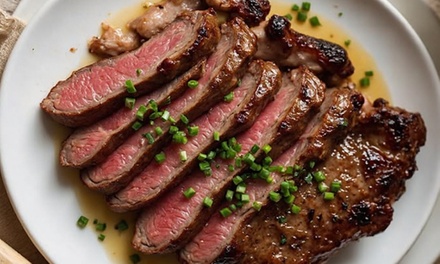 3-Course French Feast  Entrée, Rib Eye or Duck, Dessert for 1 - La Boucherie French Restaurant