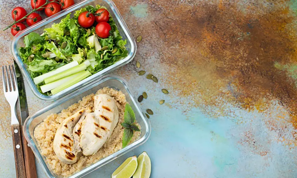 Borosilicate Glass Food Storage Container Set with Sustainable Bamboo Lids (8-Piece) - Second Medium