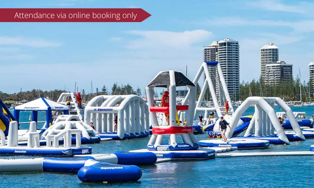 Bounce, Slide & Splash: 50-Minute Aqua Park Session for One Person at GC Aqua Park, Southport ( Up to 8% Off ) - Primary Image
