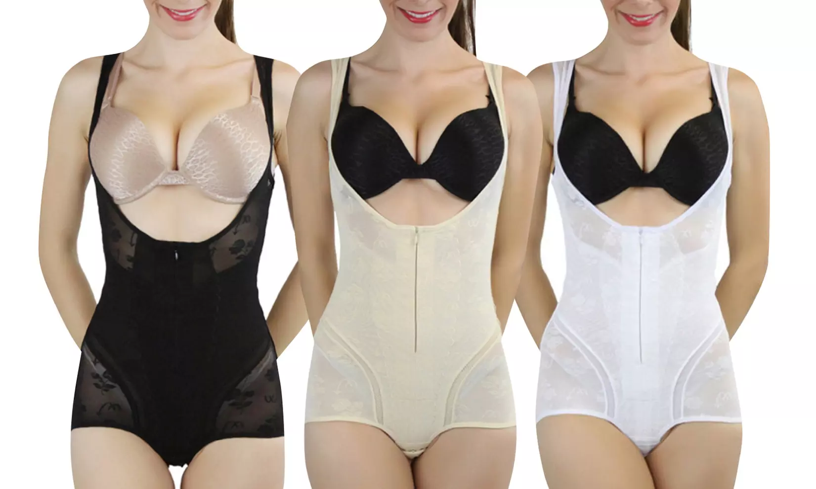 Firm-Compression Open-Bust Body Shaper (2-Pack) - Primary Image