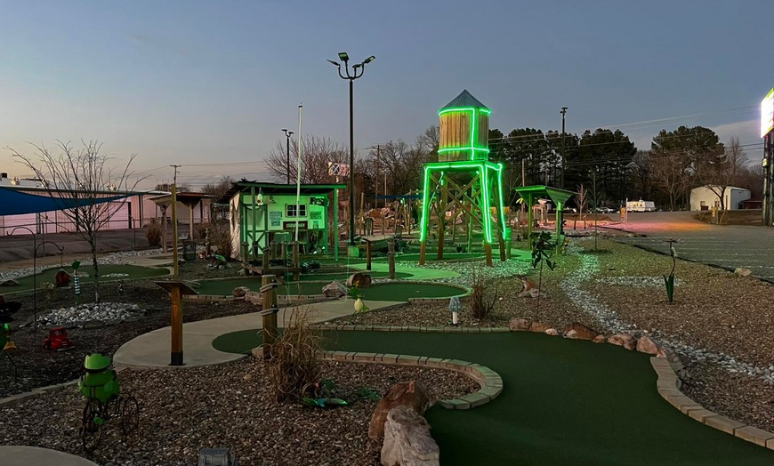 Image 4: Play Mini Golf w/ yummy food for 2, or give Gem Mining a shot for fun