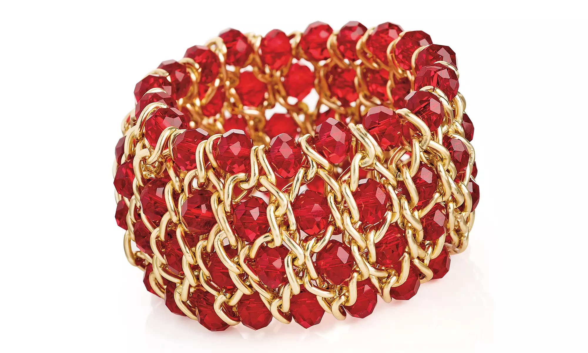 1 o 2 bracciali con cristalli rossi - Primary Image