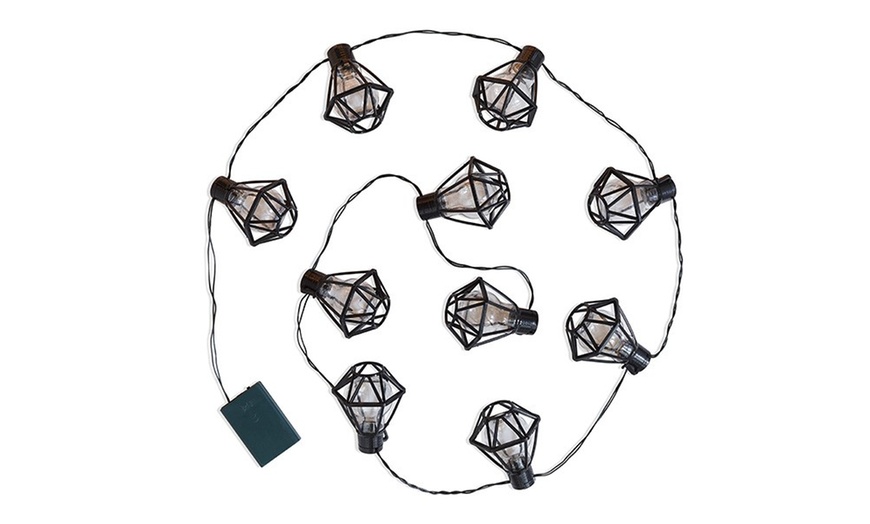 Image 2: 10-LED Black Cage Lights