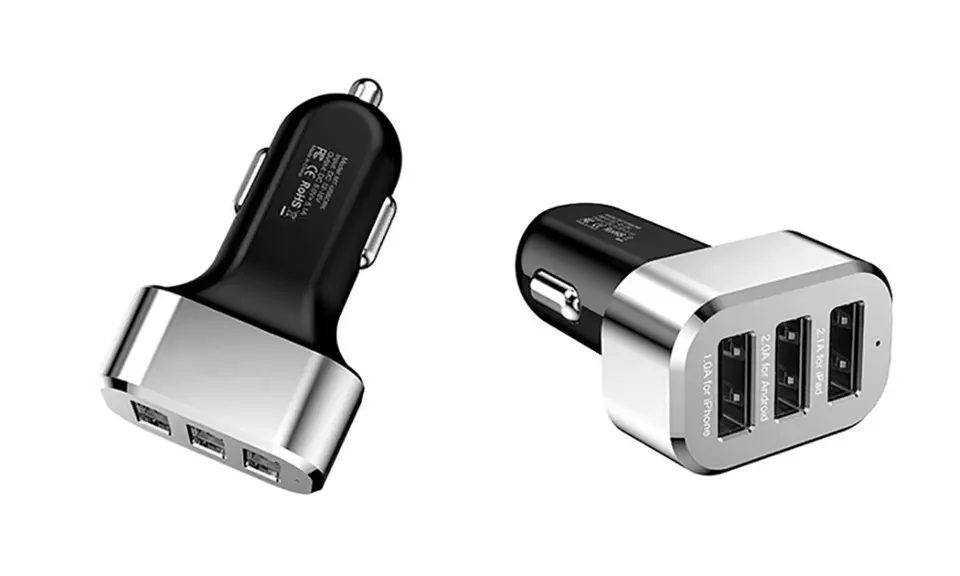 1 ou 2 chargeurs pour voiture rapides avec 3 ports USB - Second Medium