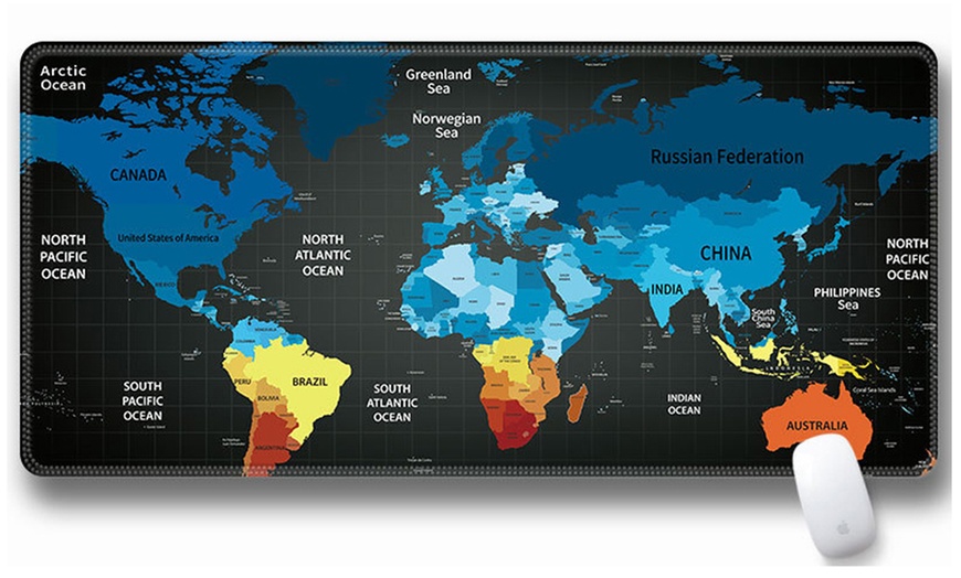 Image 2: One or Two World Map Full Desk coverage Mouse Pads