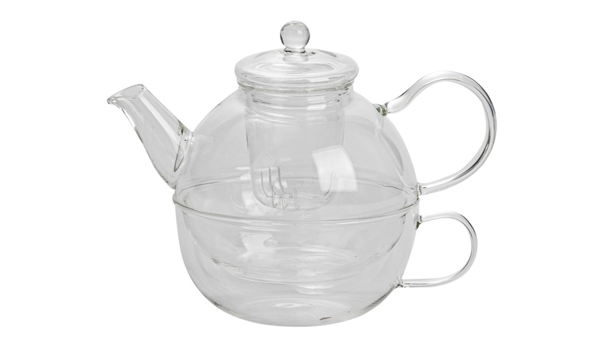 Image 21: Transparent Design Stainless Steel Infusion Chamber Teapot