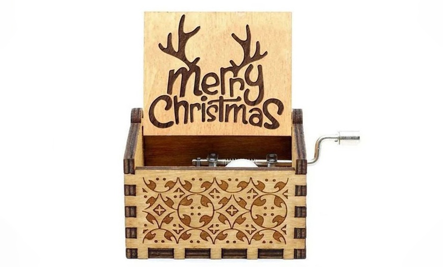 Image 11: Mini Christmas Wooden Music Box