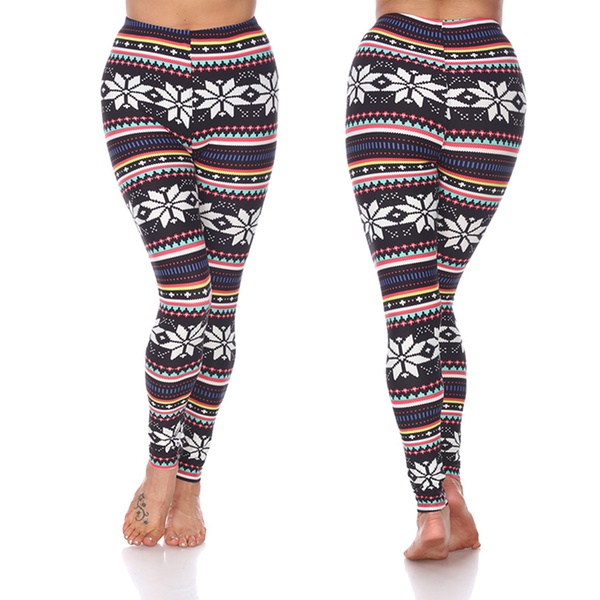 plus size holiday print leggings