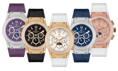 Montre automatique pour femme Noblesse Lady avec diamants et verre saphir de la marque suisse Mathis Montabon