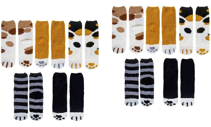 Image 7: Paire de chaussettes griffes de chat