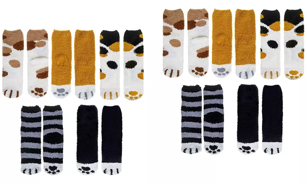 Paire de chaussettes griffes de chat