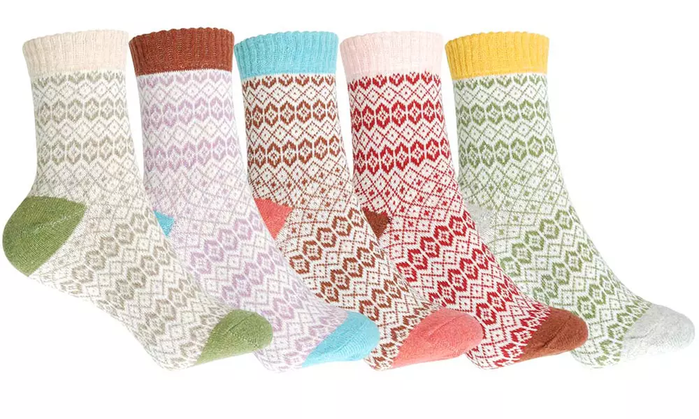 1 ou 2 lots de 5 chaussettes thermiques pour femmes - Primary Image
