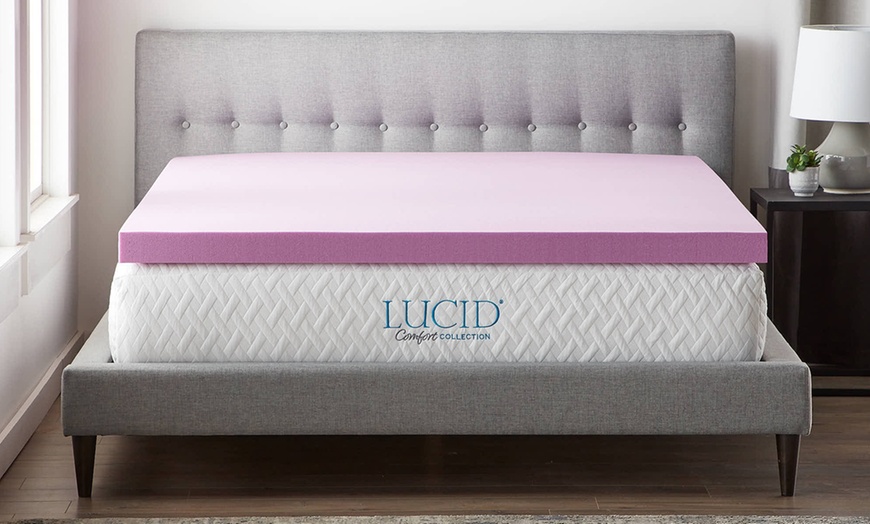 lucid 4 inch lavender mattress topper