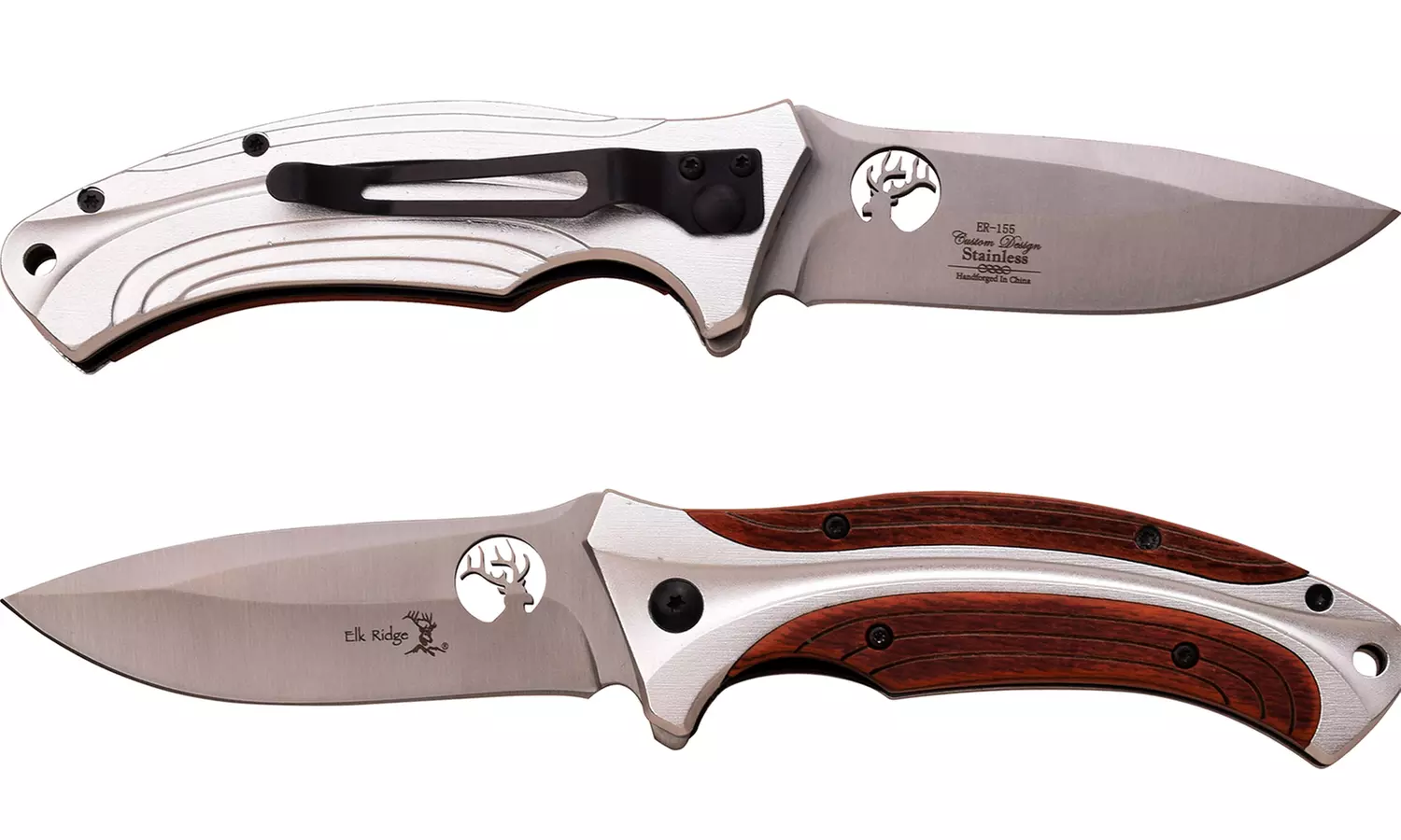 Elk Ridge Assisted Opening Split Wood Knife - Second Medium