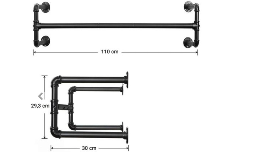 Image 6: Set de 2 tringles à vêtements