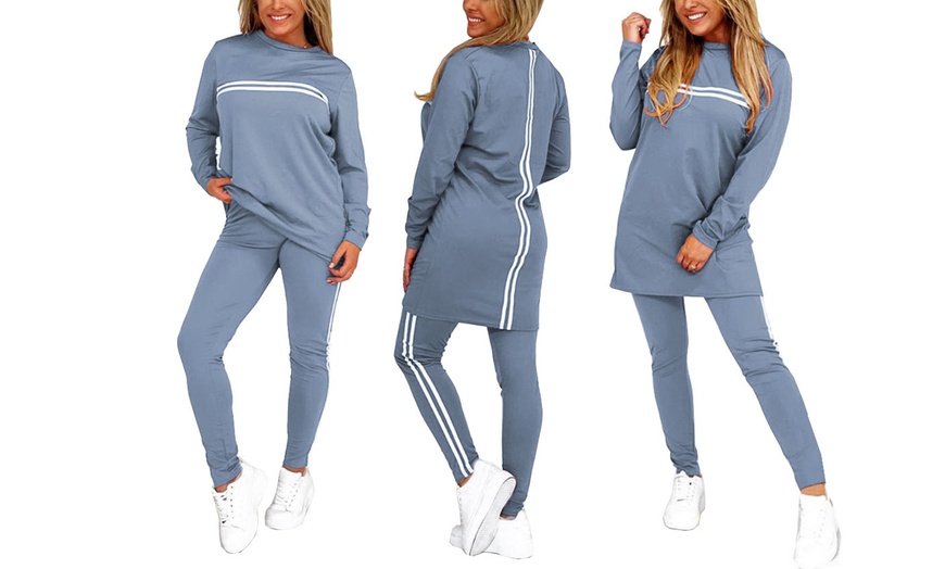 Image 8: Two-Piece Stripe Detail Loungewear Set