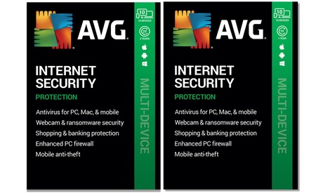 1 o 2 anni di protezione AVG Internet Security 2020 per 10 dispositivi