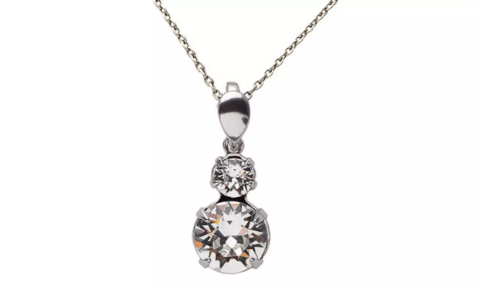 Collana in argento 925 con pietre di cristallo austriaco
