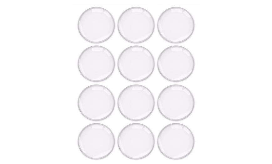 Image 3: Up to 24-Pack of 40mm Round Self-Adhesive Transparent Door Stops