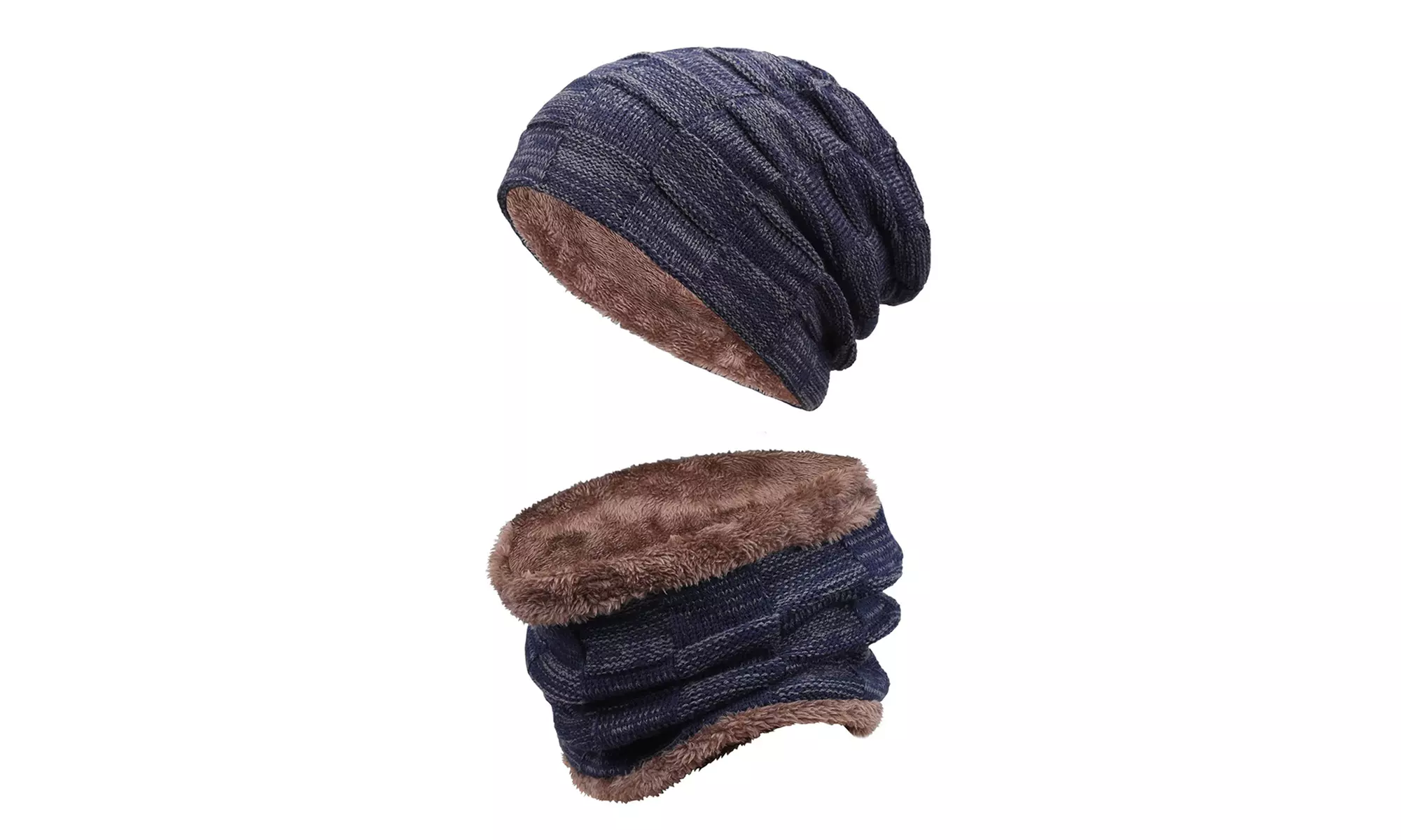 1x oder 2x Beanie oder Set mit Beanie & Schal mit Fleece-Innenseite