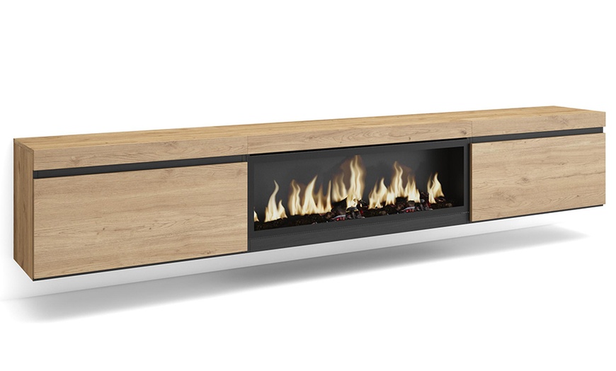 Image 32: Meuble TV suspendu avec grande capacité de rangement  