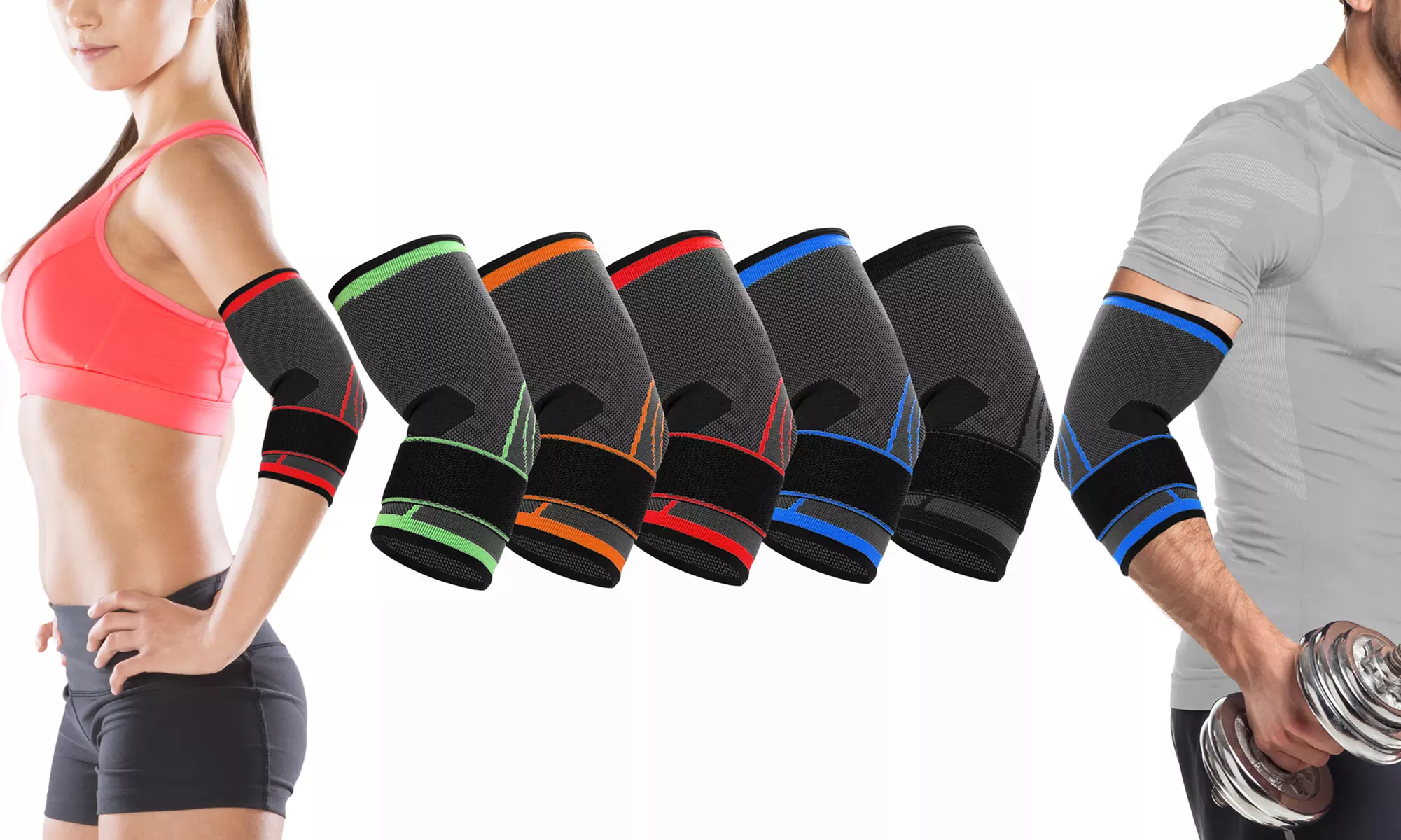 DCF Elbow Compression Sleeve with Adjustable Strap - Primary Image