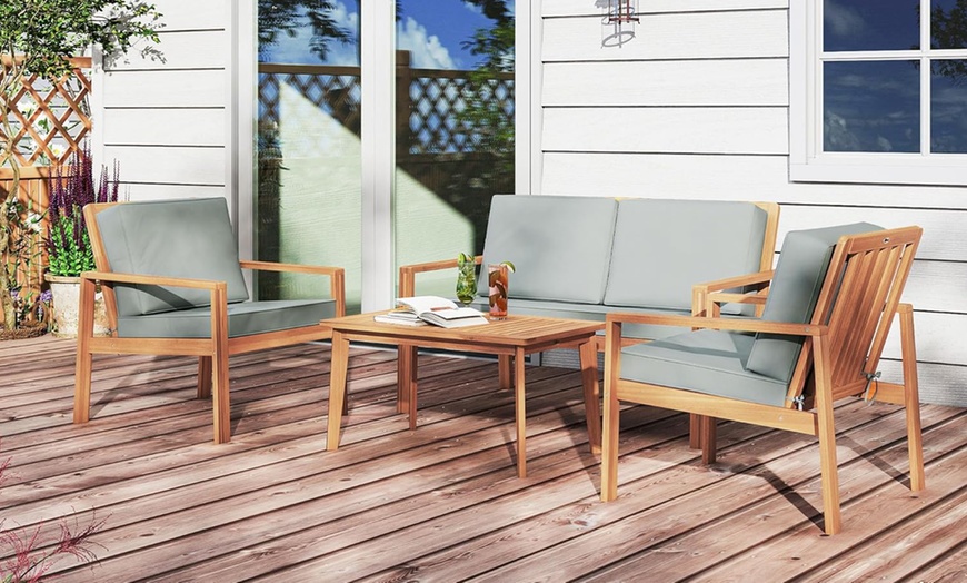 Image 20: Outsunny Four Seater Garden Furniture Set