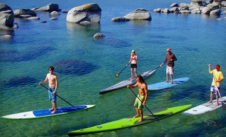 $45 for One 2.5-Hour Guided Kayak or Standup Paddleboard Trip with Lunch at Tahoe Paddle & Oar ($105 Value) - Primary Image