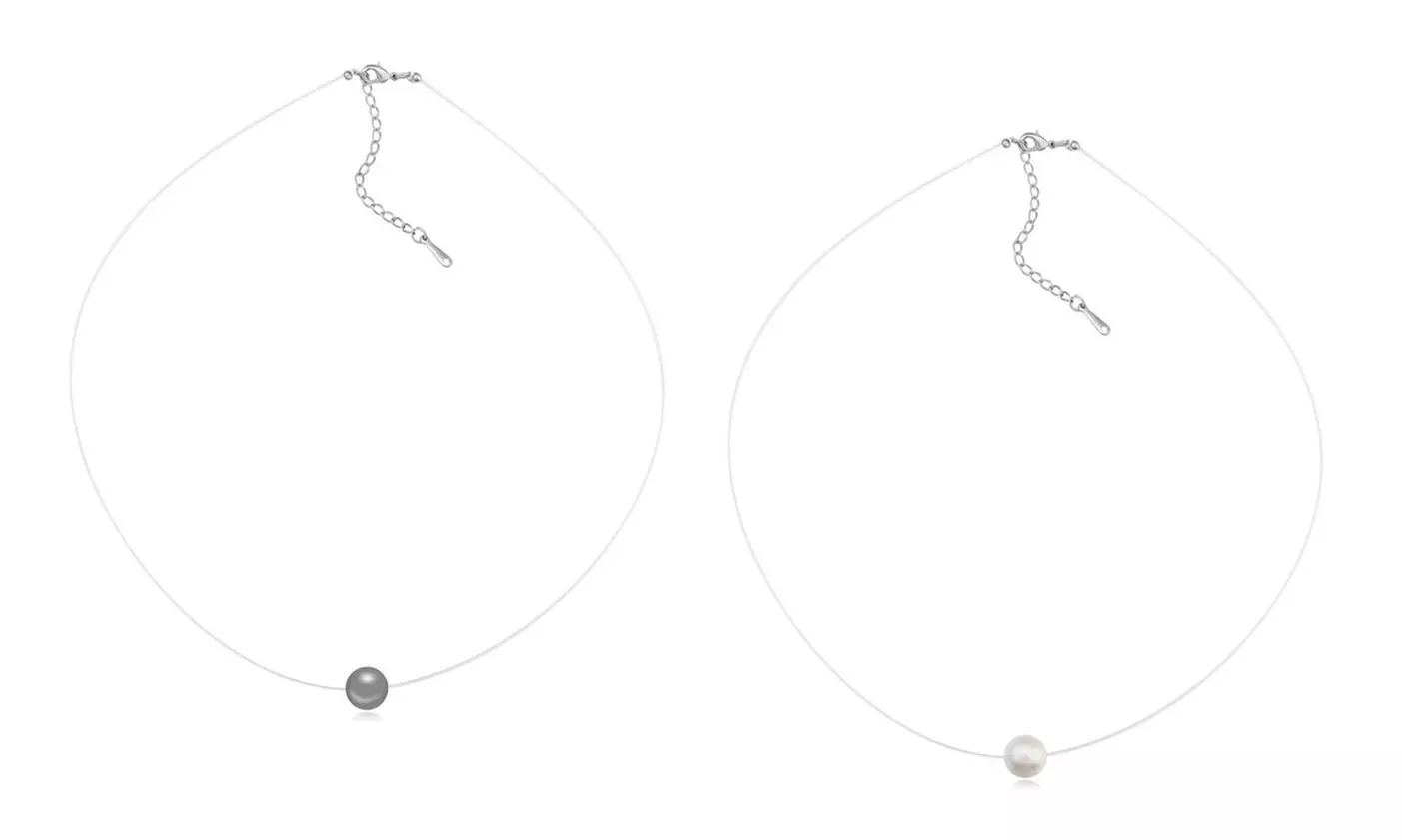 1 ou 2 colliers nylon ornés d'une perle - Primary Image