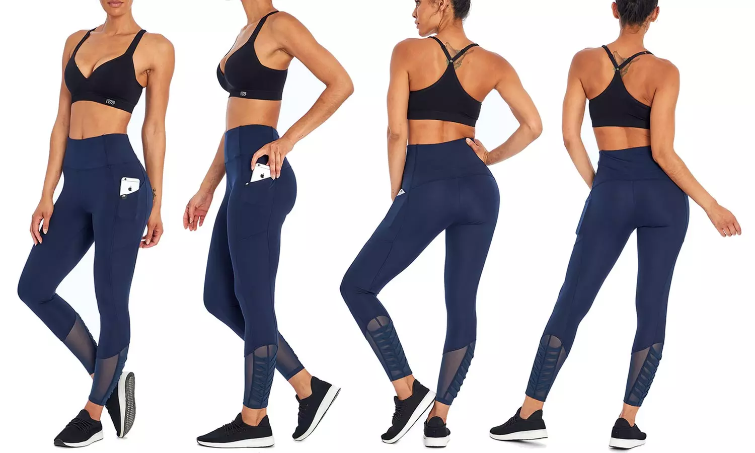 Marika Women's 25" Tummy-Control Detailed Pocket Leggings. Plus Sizes Available. - Second Medium