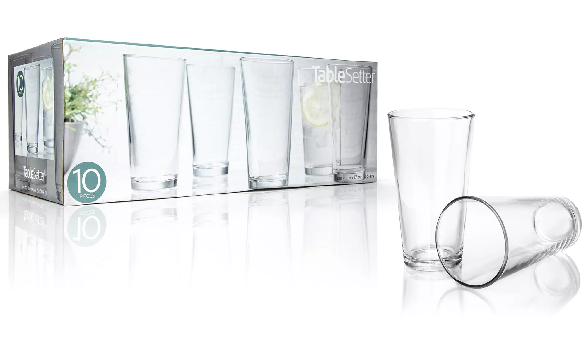 Closeout: Heavyweight 17oz Drinking Glasses (Set of 10)
 - Second Medium