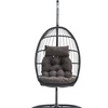 Image 20: Outdoor Hanging Egg Chair with Cushion