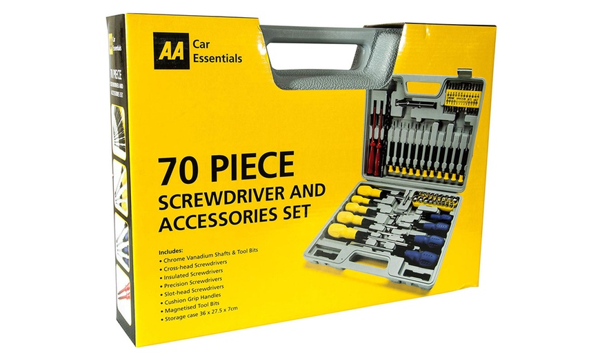 Image 2: AA Car Essentials 70-Piece Kit